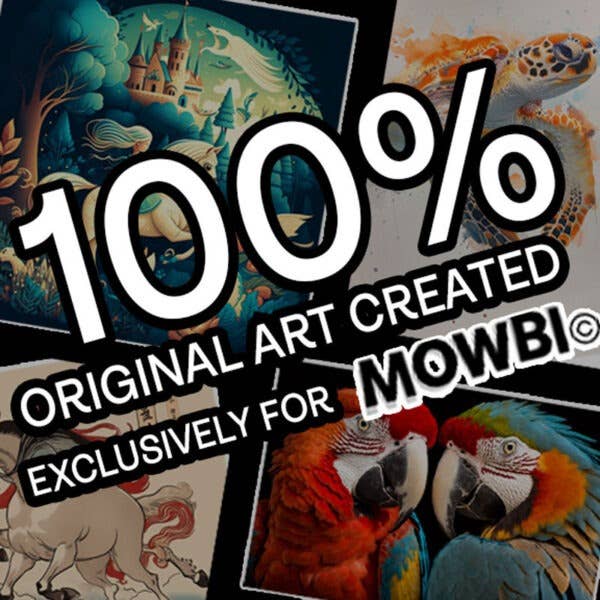 Mowbi - Blue Flower Fairy Art Print - Fairies 8"x10" Artwork for 12"x14" Frame