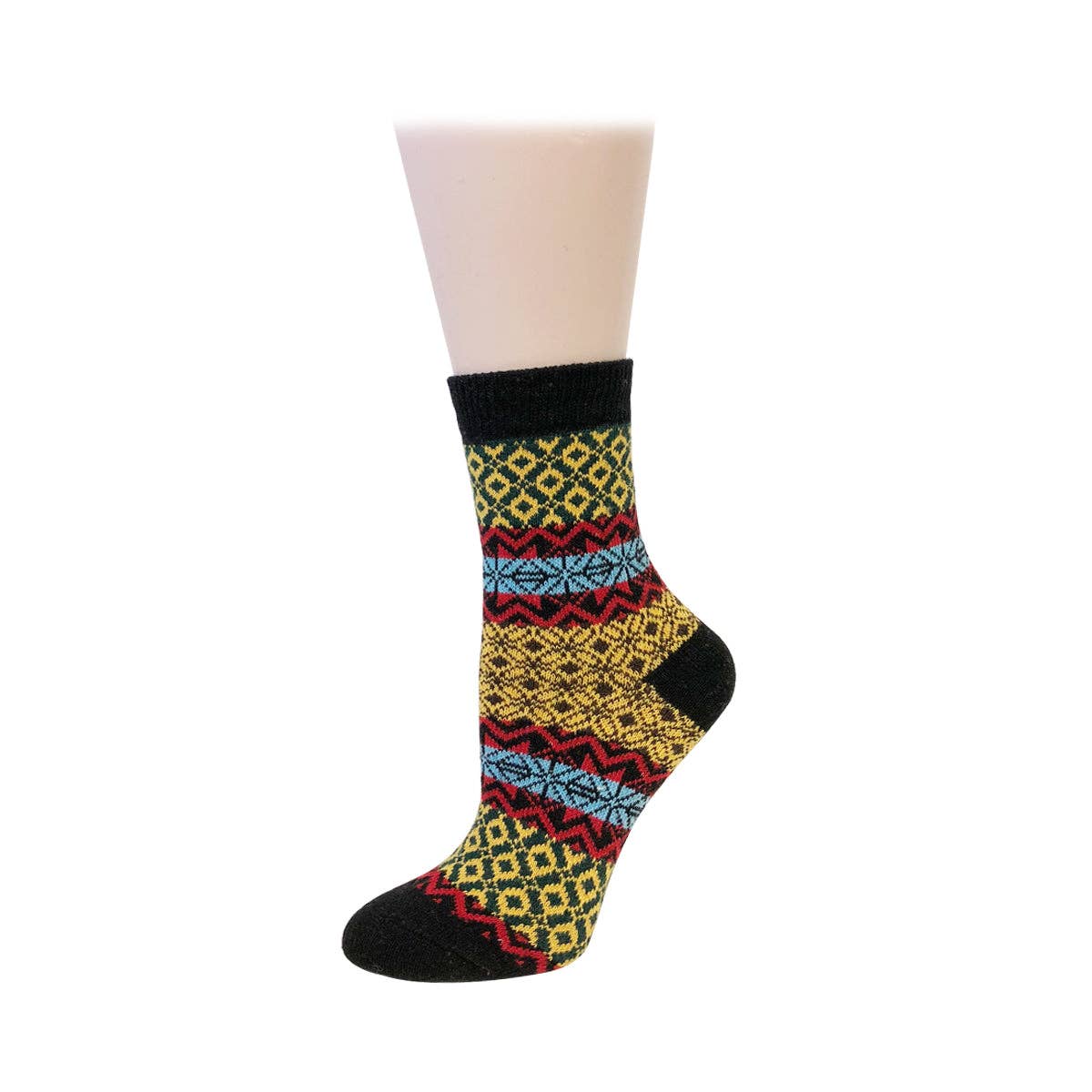 Wrapables.com - Wrapables Women's Thick Winter Warm Wool Socks (Set of 5): Boho
