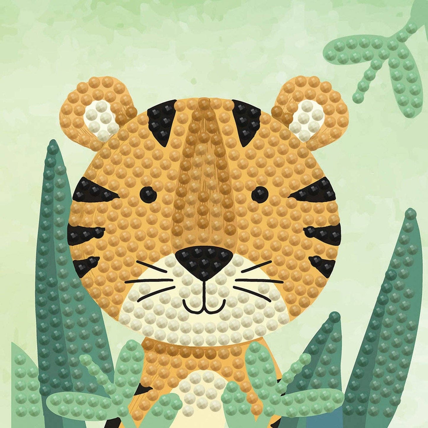 DIAMOND DOTZ® - Diamond Dotz Woodland Tiger Framed Kit - 4.0" x 4.0"