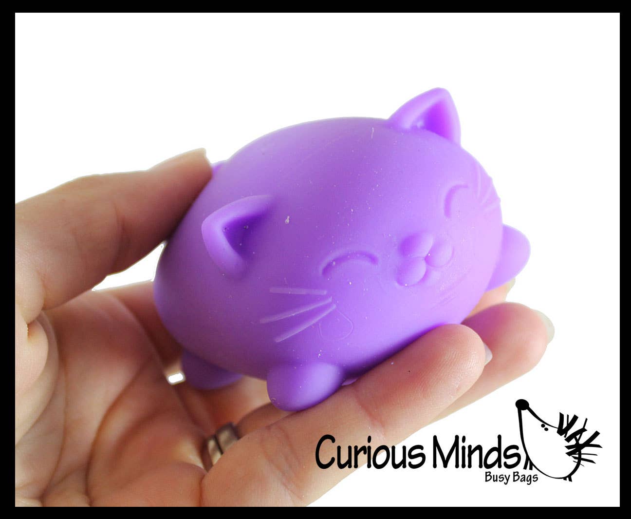 Curious Minds Toys - 1 Cat Nee Doh Soft Fluff- Filled Squeeze Stress Ball