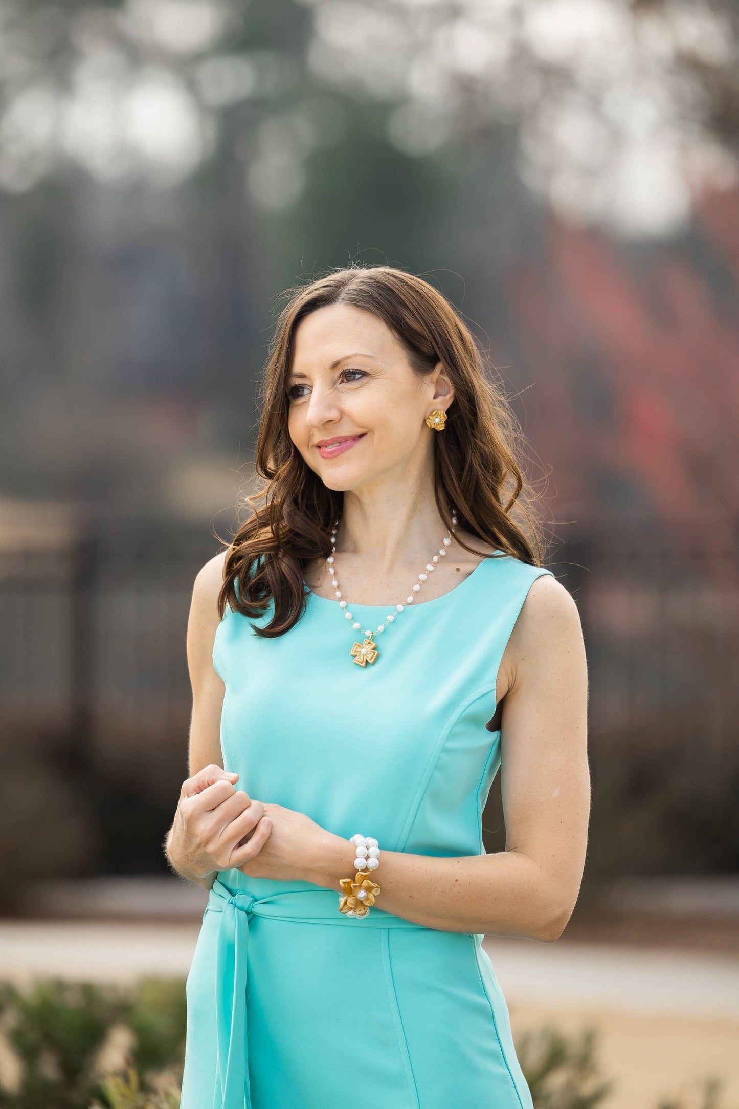 Hidden Truth Jewelry - Fresh Water Pearl Chain with Anna Pearl Cross