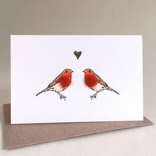 Papersheep UK - Mini Robins in love card