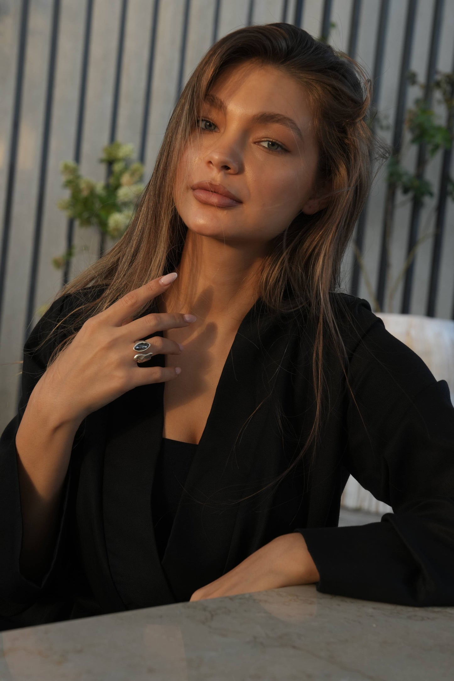 Chanour - Handmade Crystal Brass Ring - 6834