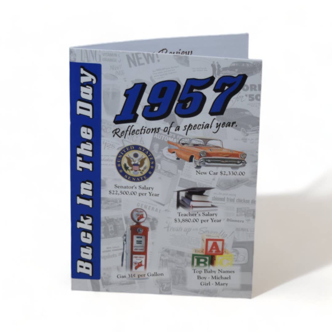 3 Oak Publishing / Back In The Day - 1957 Back In The Day Greeting Card / Booklet (envelope inclu