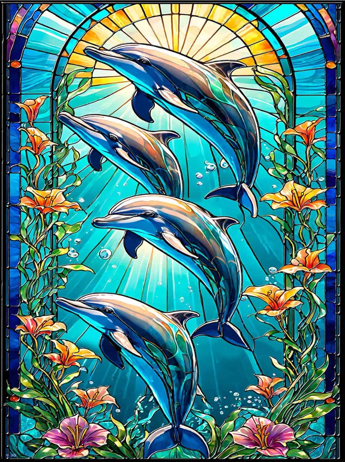 SunsOut - 609 Dolphin Leap 1000 Pc Puzzle