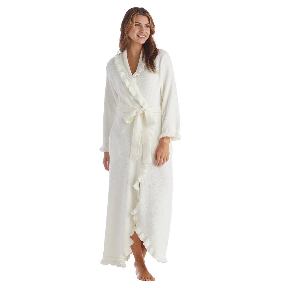 Softies - 51" Ruffle Chenille Robe: Ivory