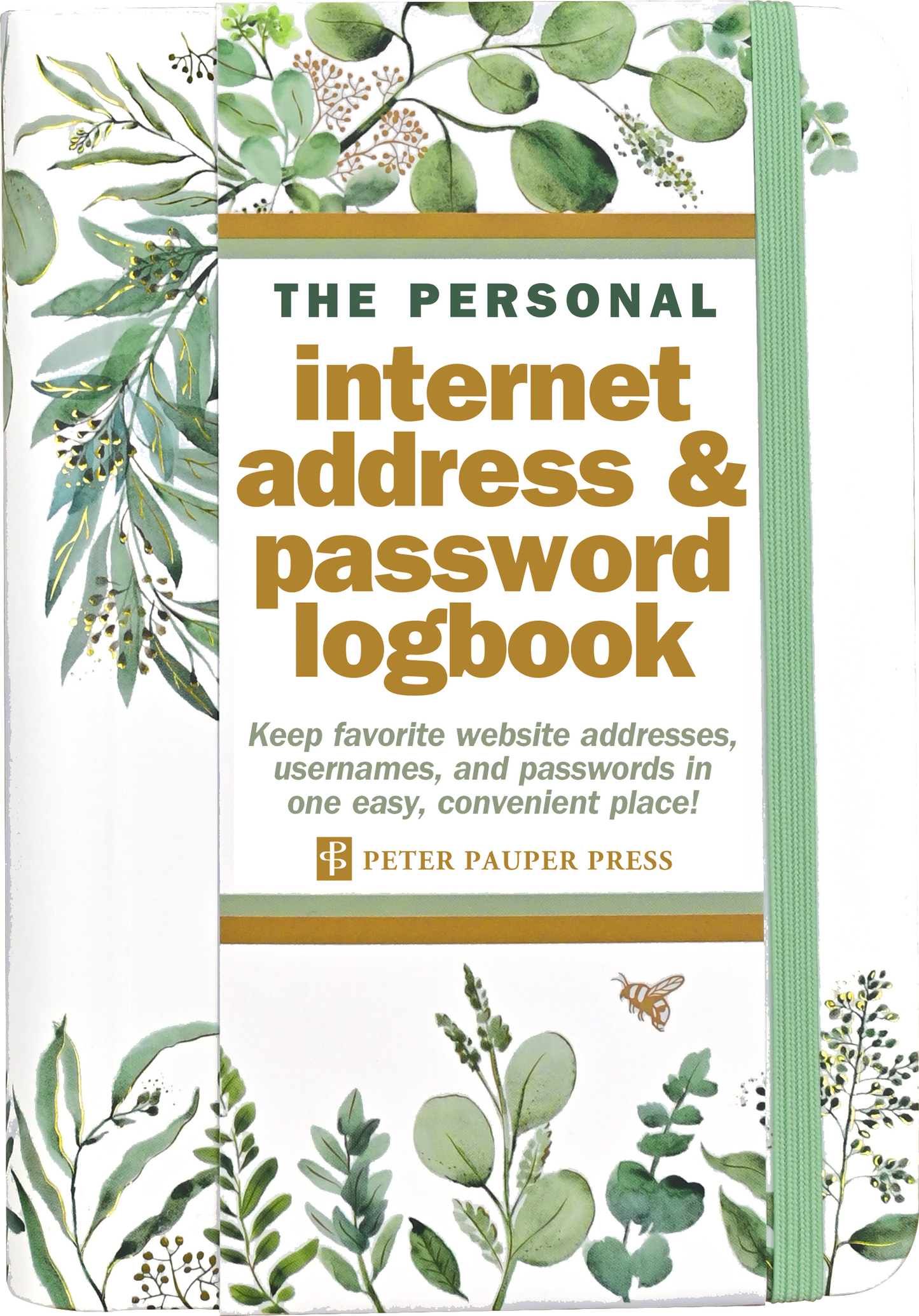Peter Pauper Press - Eucalyptus Internet Address & Password Logbook