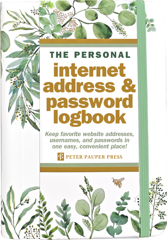Peter Pauper Press - Eucalyptus Internet Address & Password Logbook
