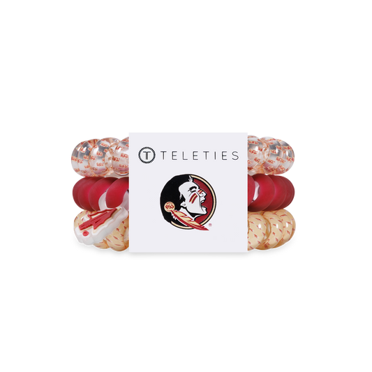 TELETIES - Spiral Hair Coils | Large | Go Noles! Hair Ties