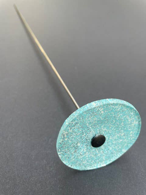 CARNEOL GLASS - Small Glass Flower For Inside In Transp.-Aqua-White