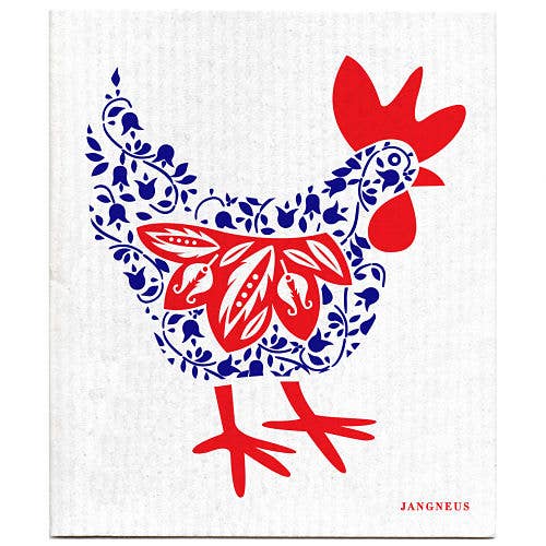 Jangneus - Swedish Dishcloth - Hen - Blue: Blue