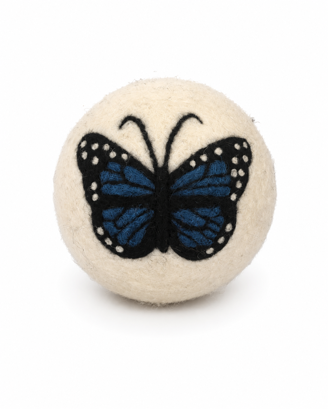 Ethical Global - Butterfly: Eco Wool Dryer Balls Fair Trade : Blue Butterfly