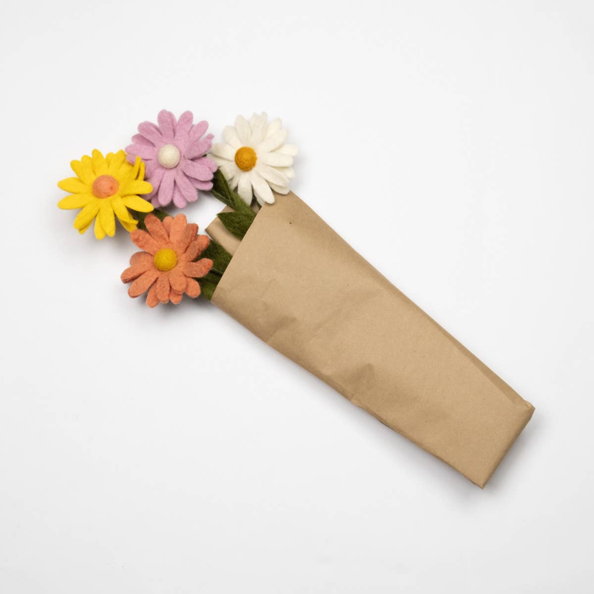 The Winding Road - Pastel Daisy Felt Flower Stems