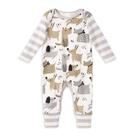Tesa Babe - Baby Boy Puppy Dogs Cotton Romper - Open Stock: 6-12M