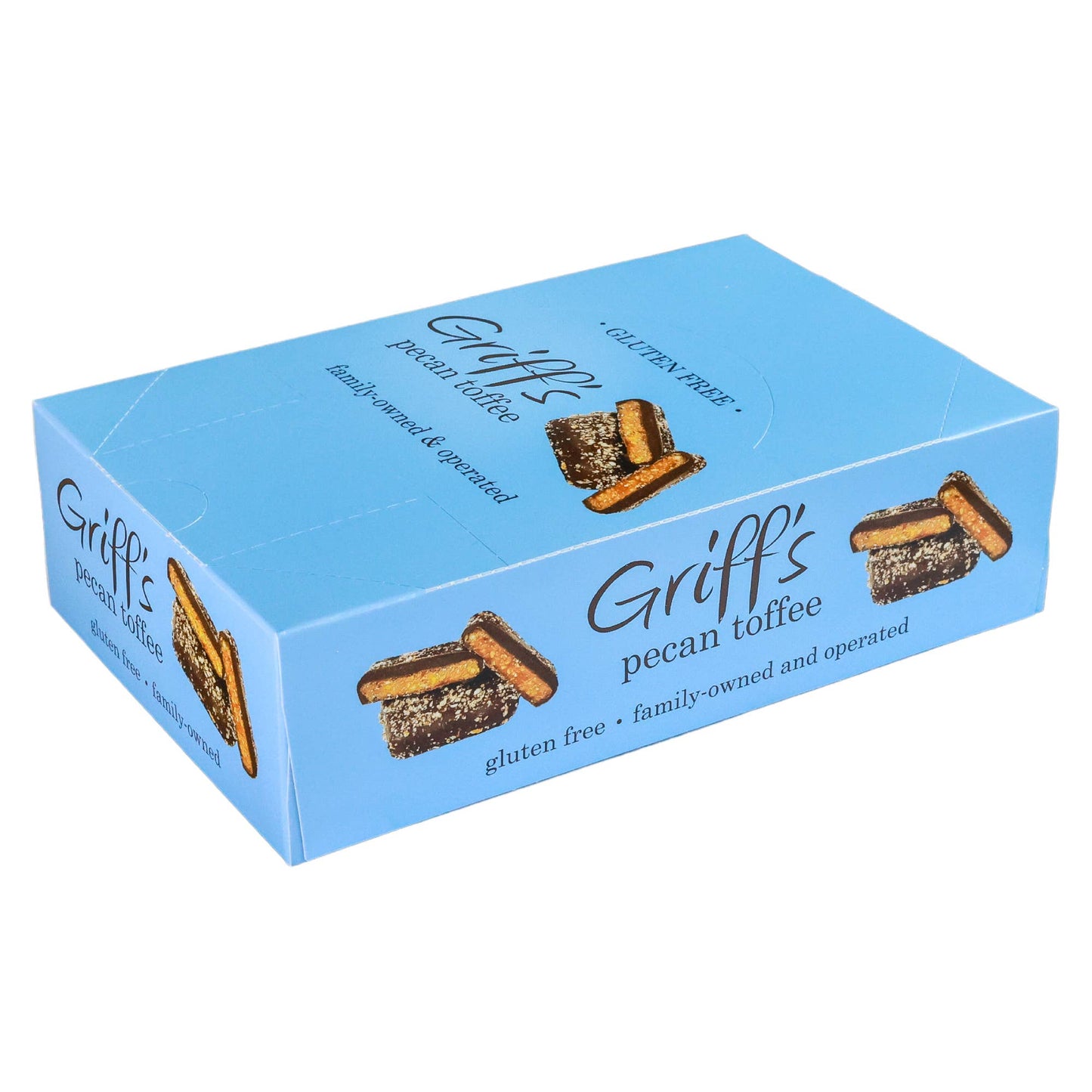 Griff's Toffee - Griff's Pecan Toffee - 1oz Dark Chocolate Toffee