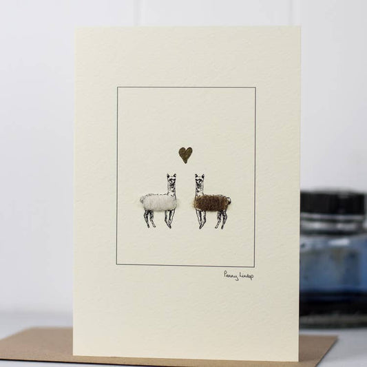 Papersheep UK - Alpacas in Love Card | Anniversary Card | Wedding Card | 3D