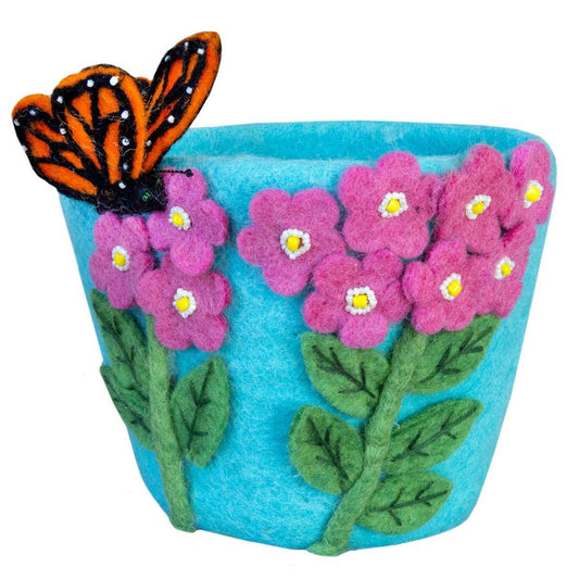 dZi Handmade - Monarch Bouquet Felt Pot
