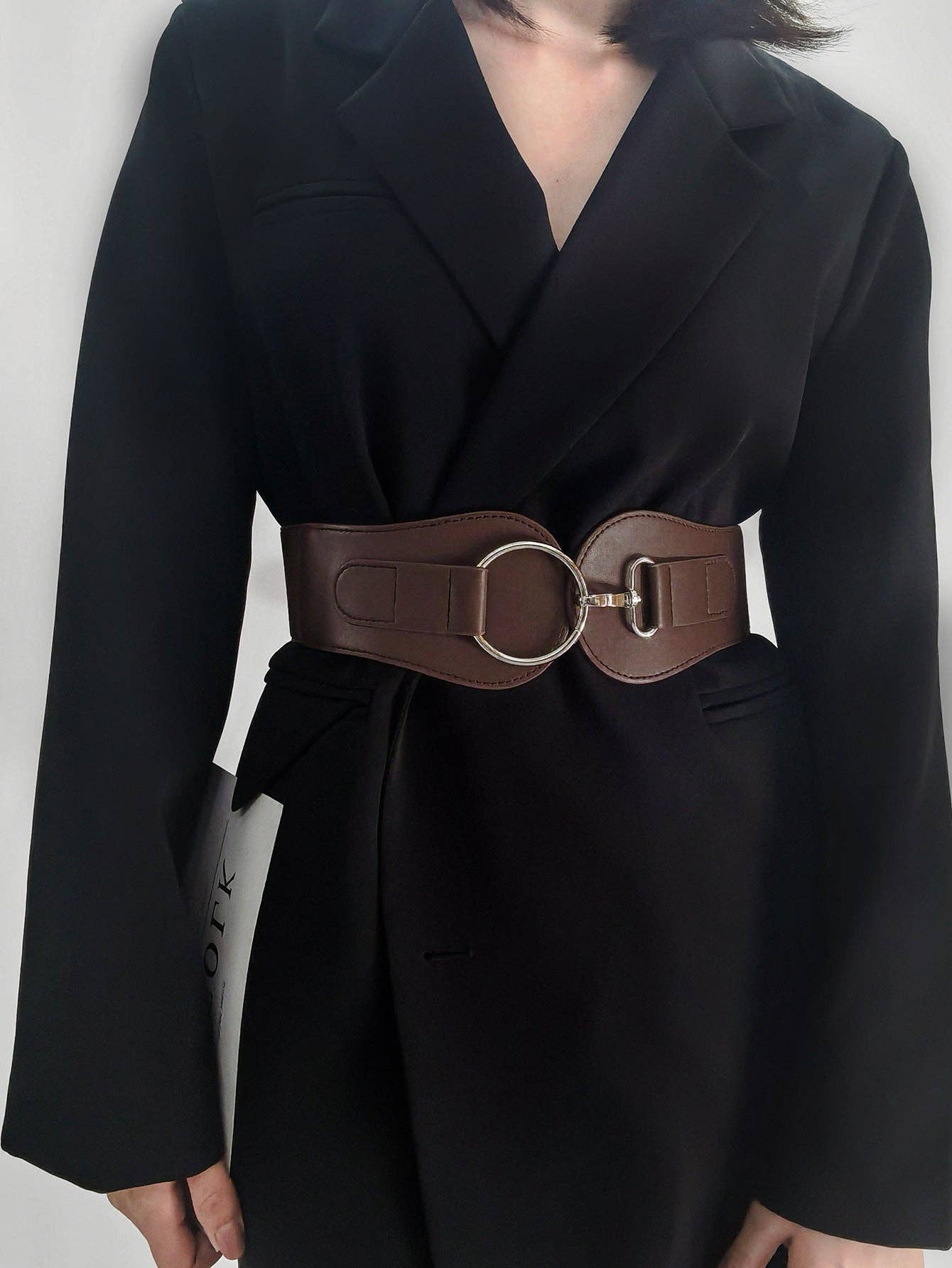 Kustom Kreations Goods - PU Elastic Wide Belt: Black / One Size