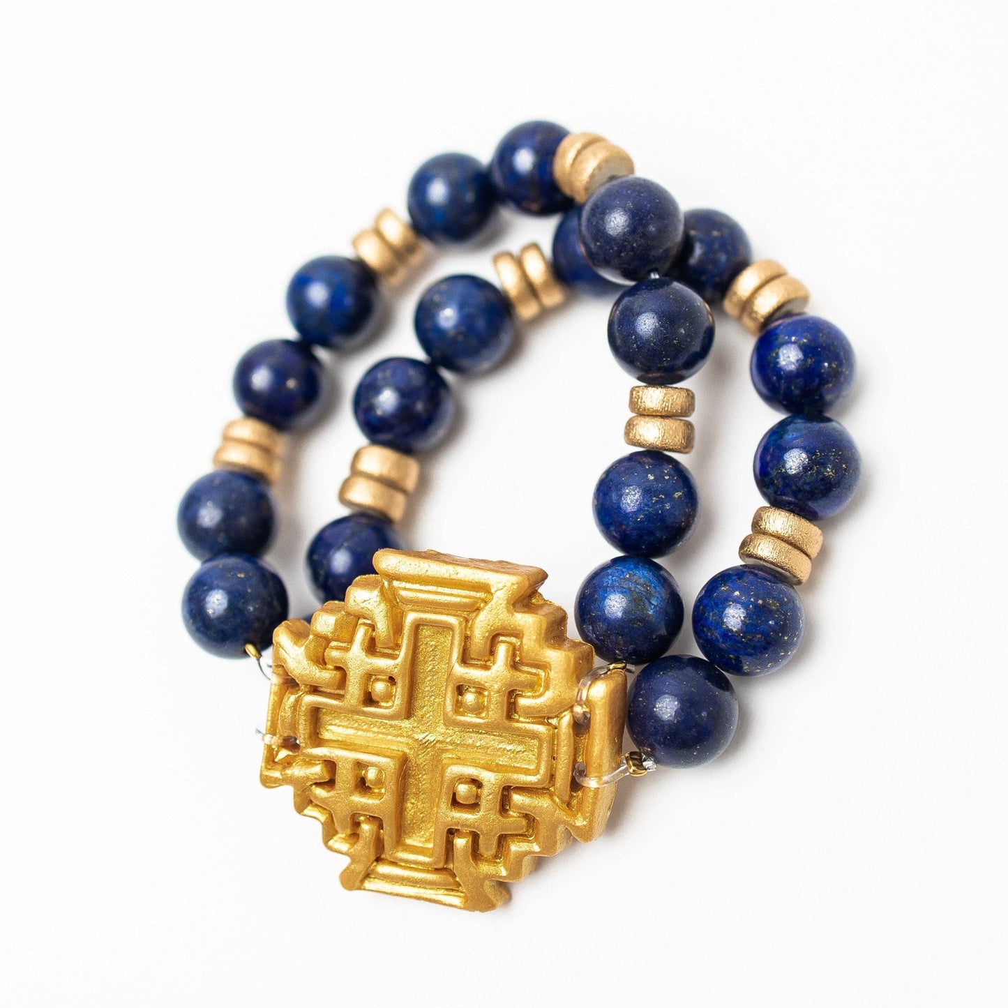 Hidden Truth Jewelry - Blue Lapis with Jerusalem Cross
