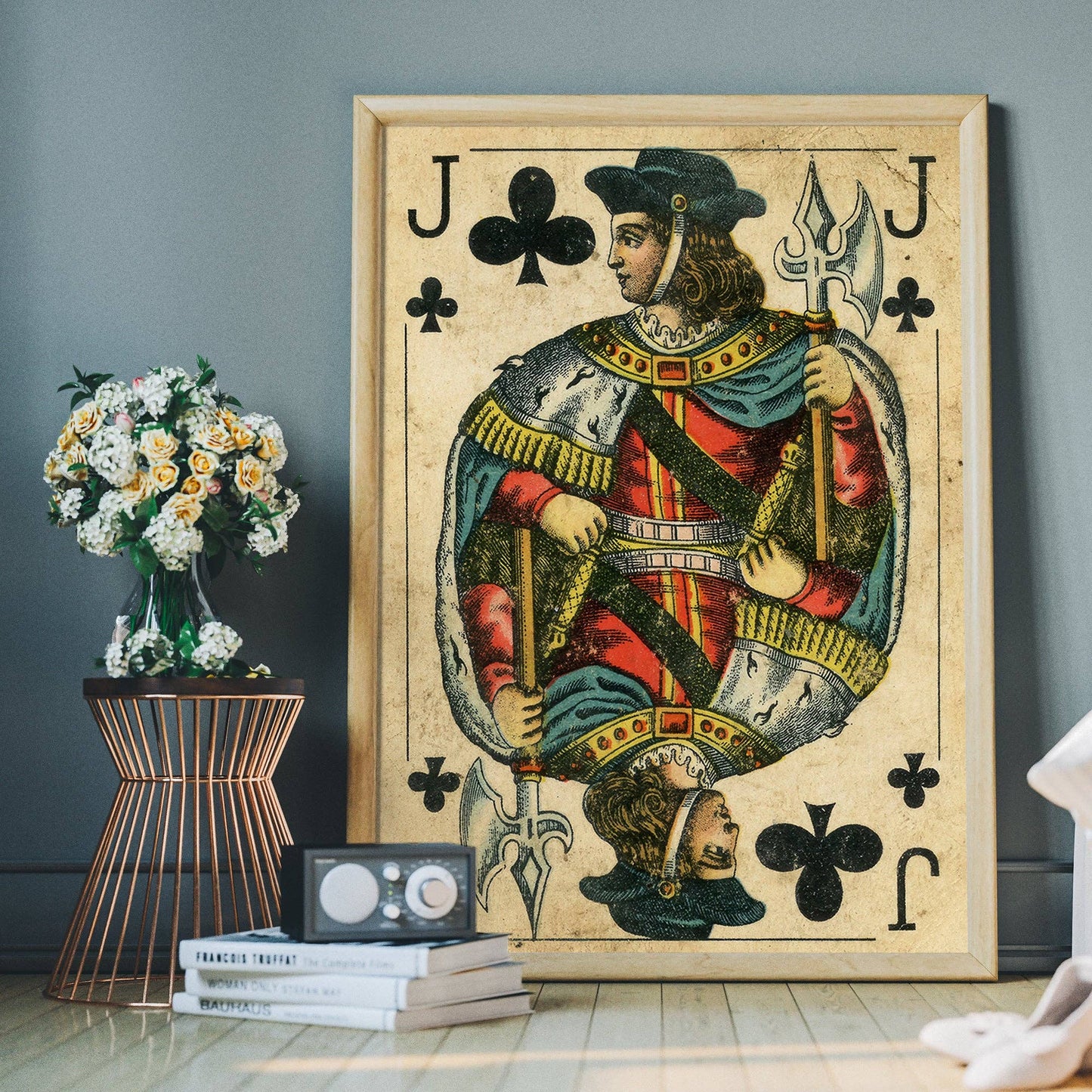 Ink & Drop - Vintage Playing Card Print - Jack of Clubs: 11 ¾ x 15 ¾ in | 30x40 cm / Matte