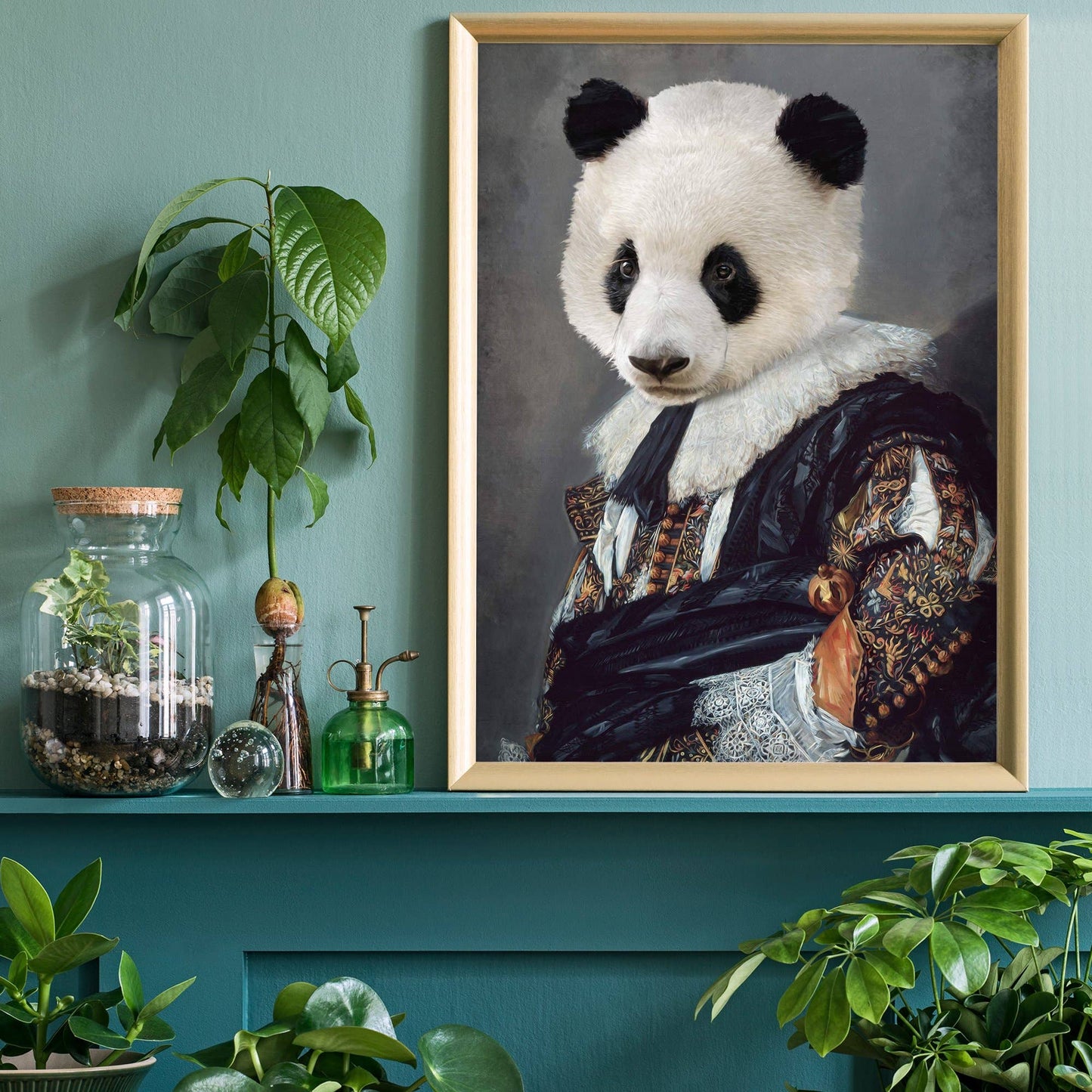 Ink & Drop - Cavalier Panda Portrait: 11 ¾ x 15 ¾ in | 30x40 cm / Matte