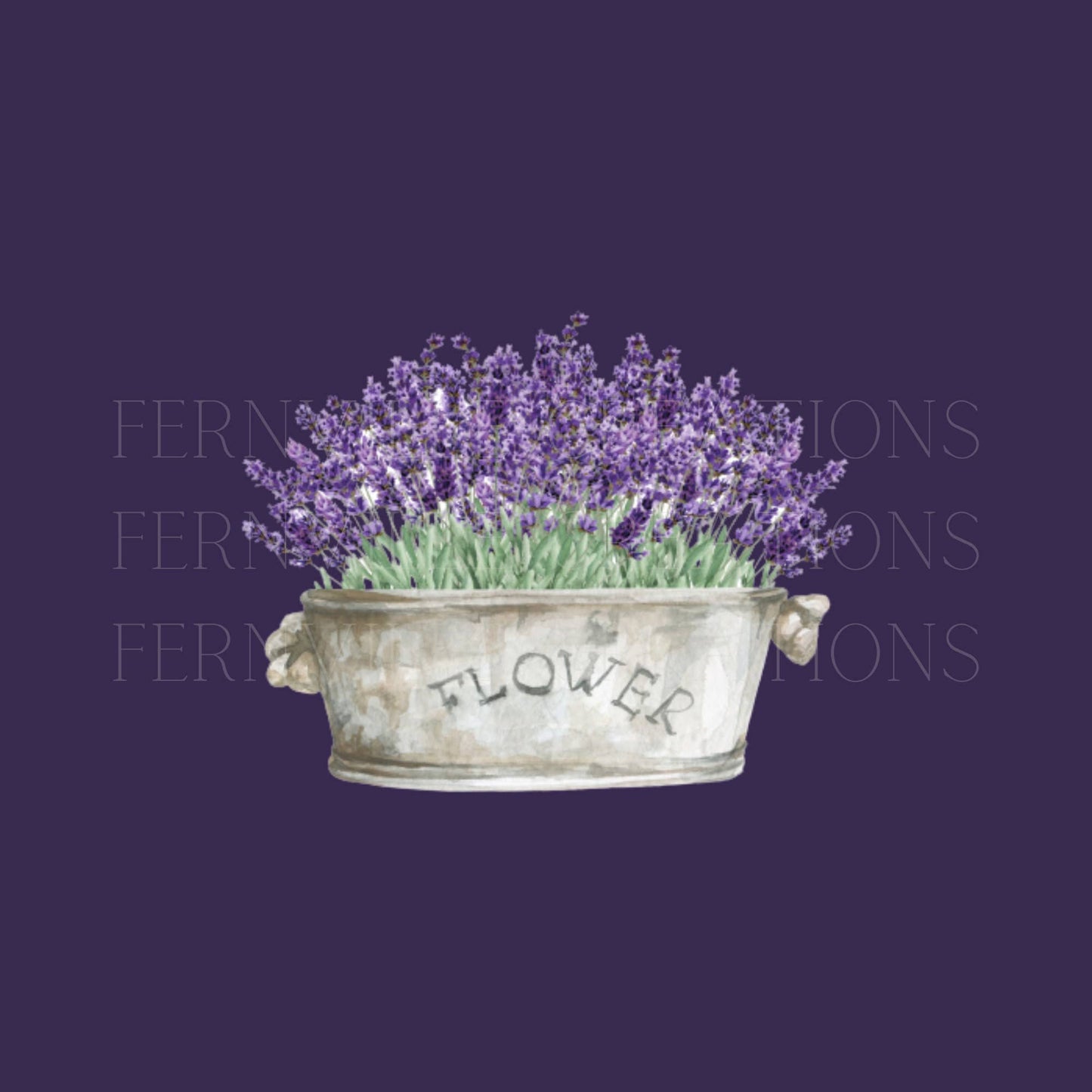 Fernville Creations - Chic Lavender Flower Tip Towel in Velour/Cotton Blend