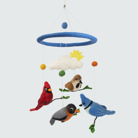 The Winding Road - Baby Mobile - Felt Bird - Nursery Decor