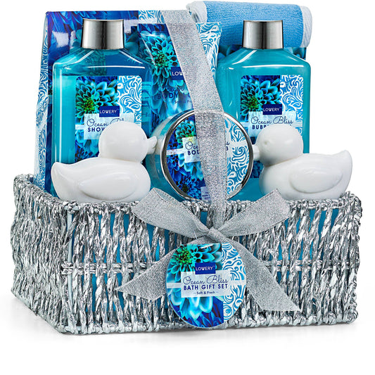 Lovery - Home Spa Gift Basket - Ocean Bliss Scent - Bath & Body Set
