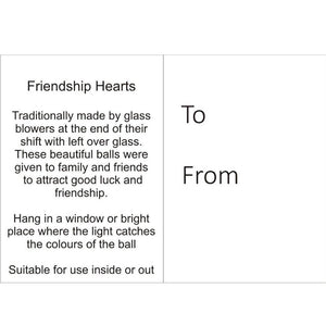 Sienna Glass - 8cm Friendship Heart - Pastel Blue