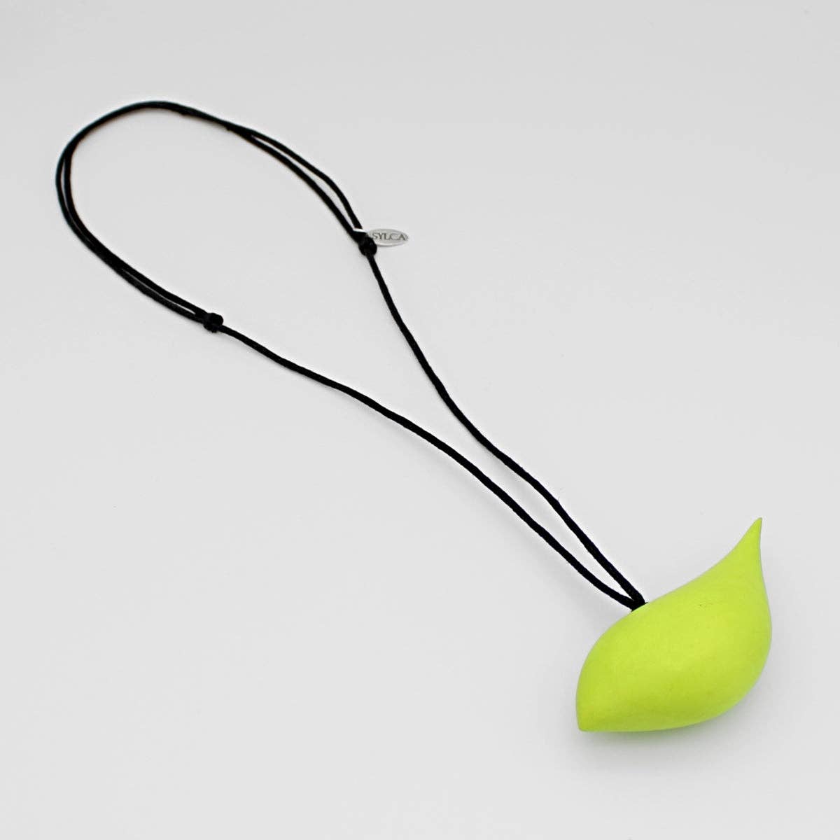 Sylca Designs - Neon Robin Bird Wooden Pendant Adjustable Necklace