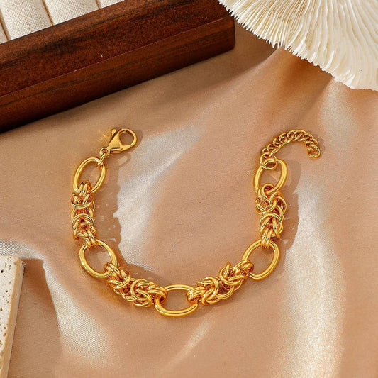 ACCITY - VERSATILE 18K GOLD TITANIUM STEEL BRACELET_CWMM3719: GOLD4 / (OS) 1