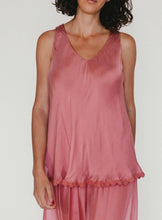 Load image into Gallery viewer, Dance in Paris - Top-Italian Silk, Bias Cut, Beautiful Lace Trim: 64274-CW / O/S / Raspberry