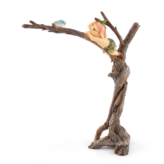 Top Land Trading - Garden Sprite With Bird