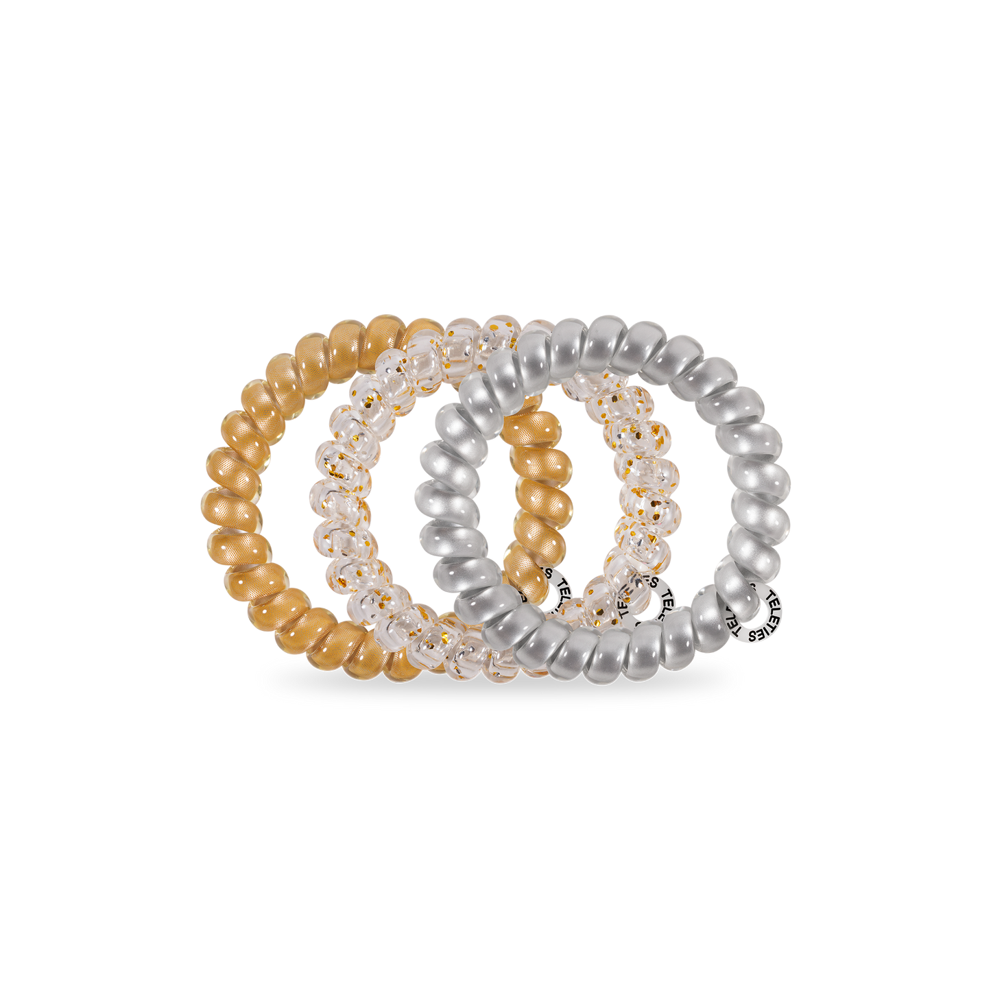 TELETIES - Spiral Hair Coils | Large | Starstruck Hair Ties