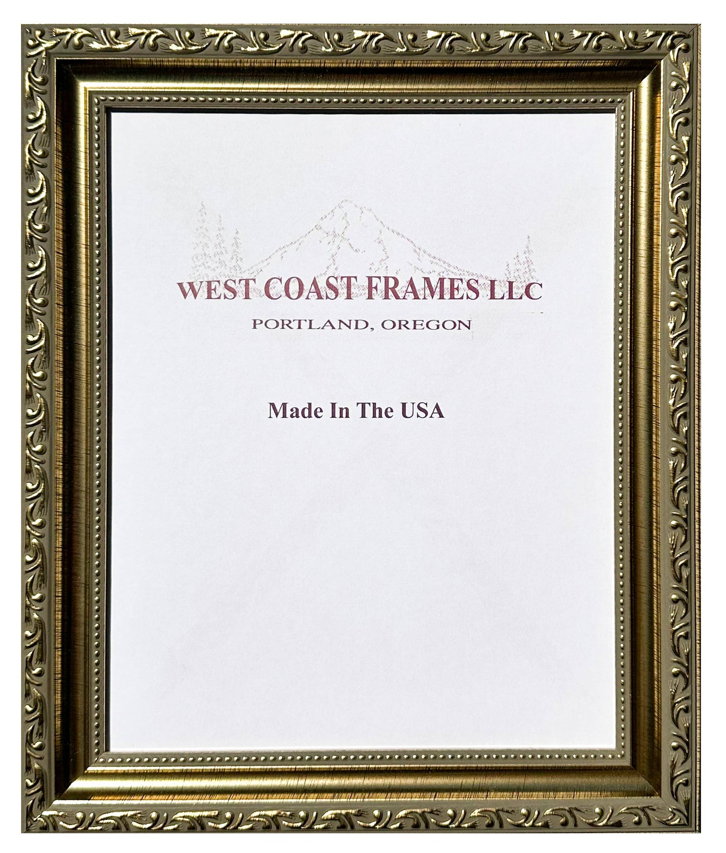 West Coast Frames LLC - 1107 - 1-1/4" Gold Ornate Poly Picture Frame: 8 x 10