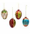 Kurt S. Adler, Inc. - 65MM Glass Egg Ornaments, 4-Piece Set