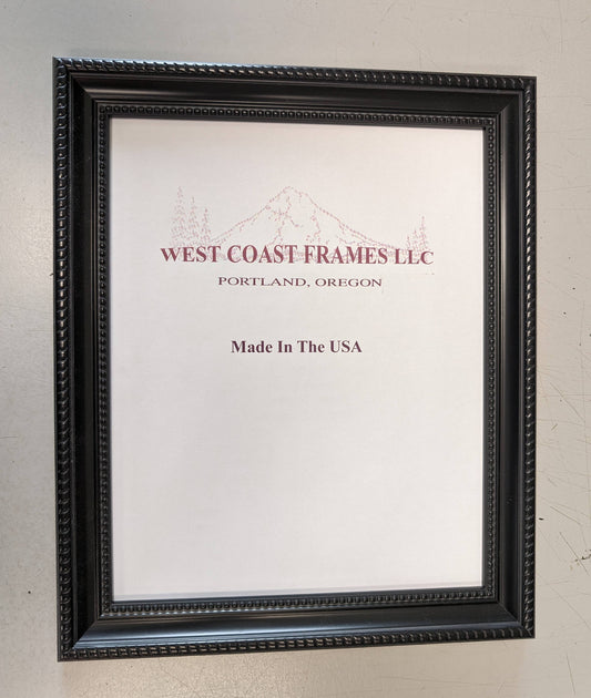 West Coast Frames LLC - 645BK - 1-1/8" Black Ornate Poly PIcture Frame: 5 x 7