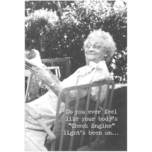 Primitives by Kathy - Check Engine Light Greeting Card