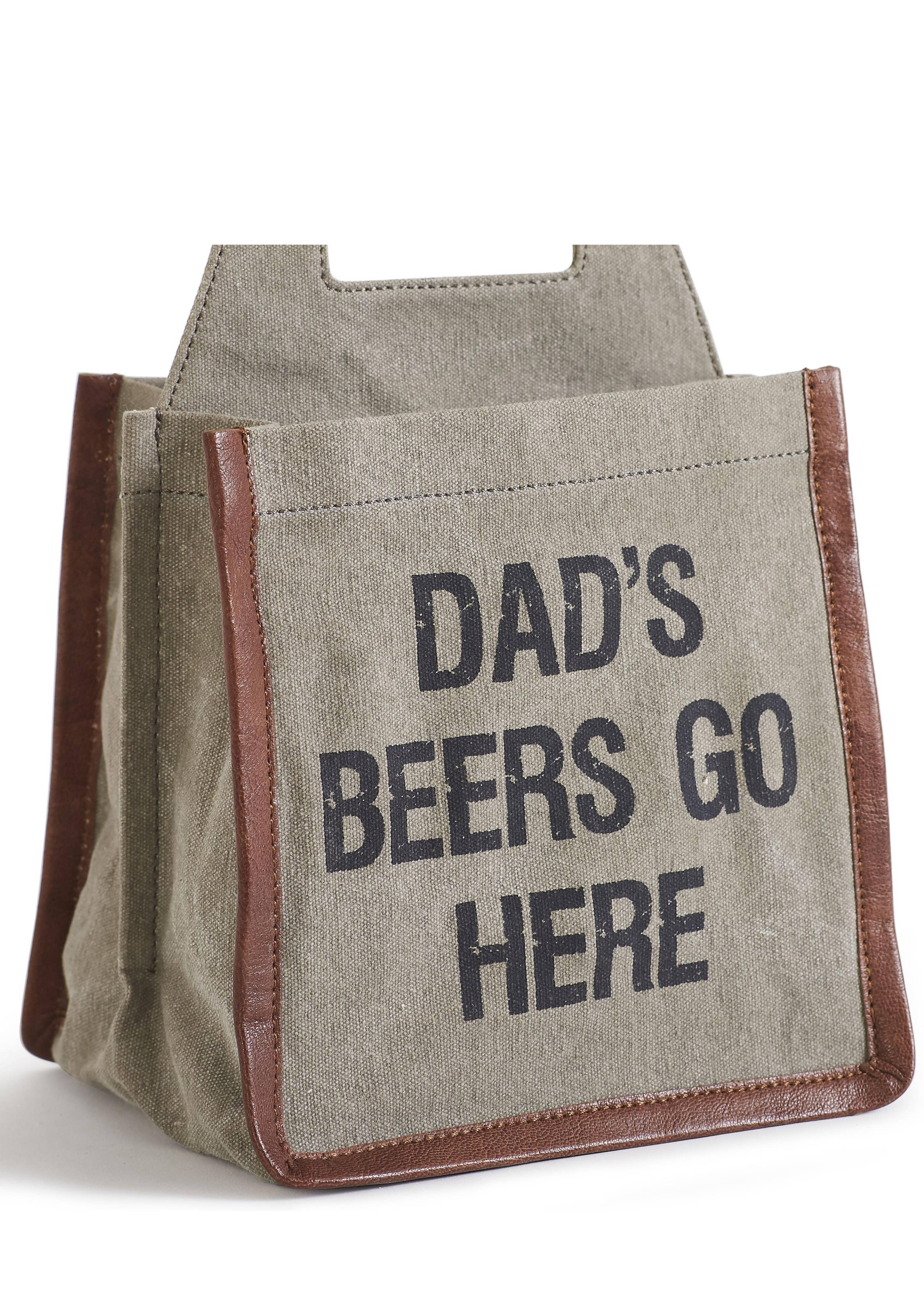 Mona B. Dad's Beer Up-Cycled Canvas Beer/Wine Caddy - Thumbnail 2