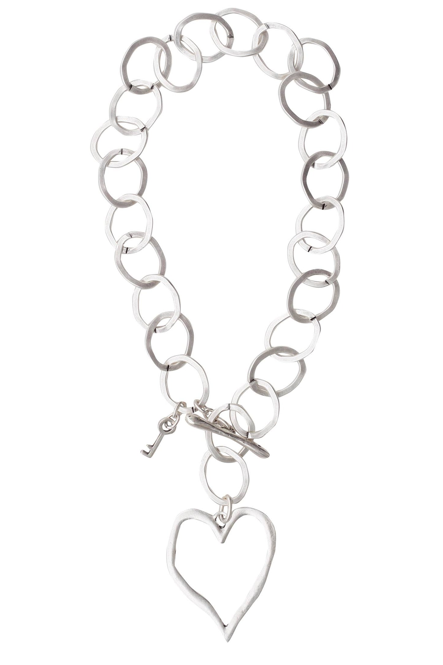 Chanour - Handmade Heart Pewter Necklace - 3860