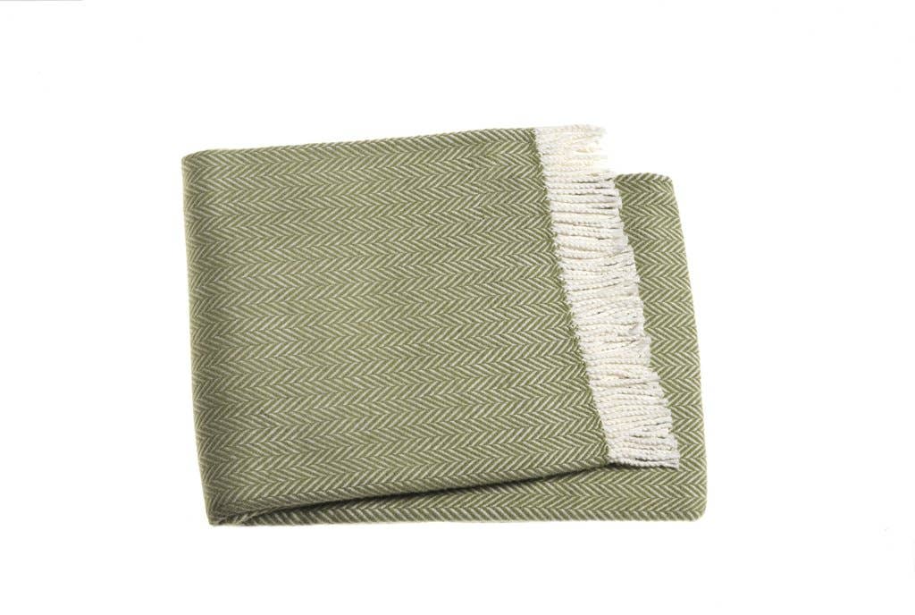 A Soft Idea - 355 - Herringbone Plush Throw: Stone