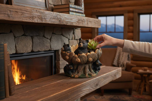 De Leon Collections - BEAR AND 3 CUBS BOWL