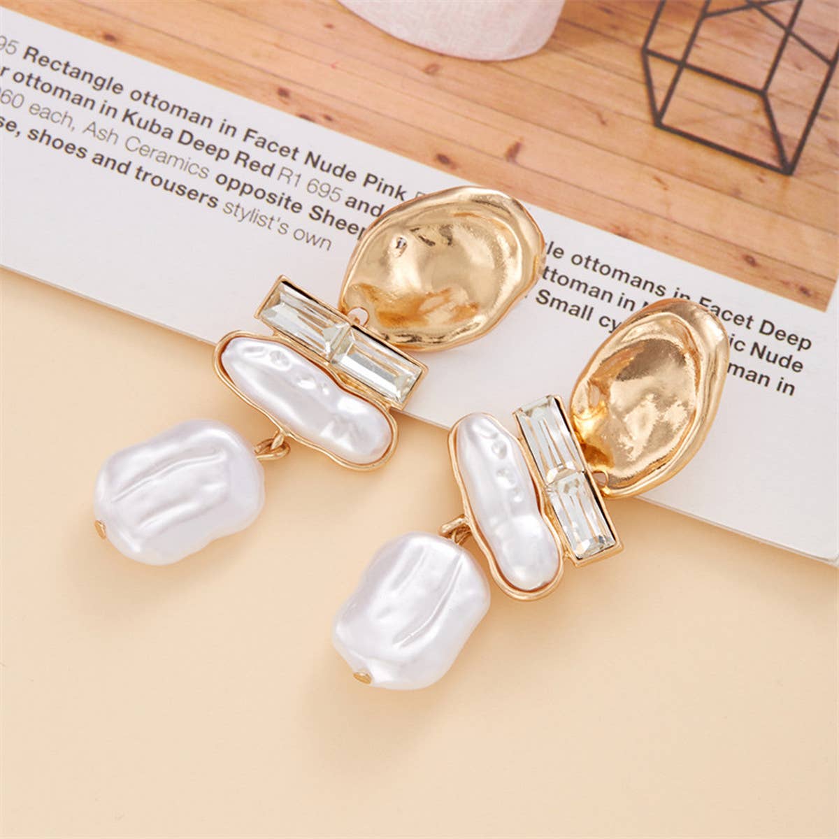 ACCITY - PERSONALIZED IRREGULAR TASSEL EARRINGS_CWAJE2449: WHITE1 / (OS) 2