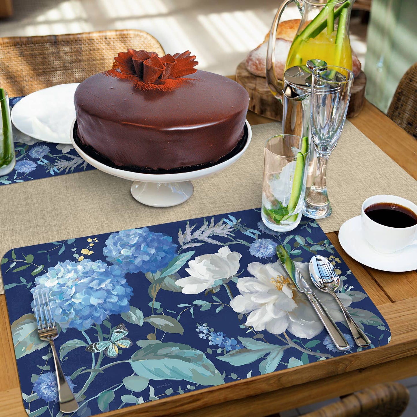 CounterArt/Highland Home/Thirstystone/CoasterStone - "Spring Morning" Reversible Rectangular Plastic Placemat