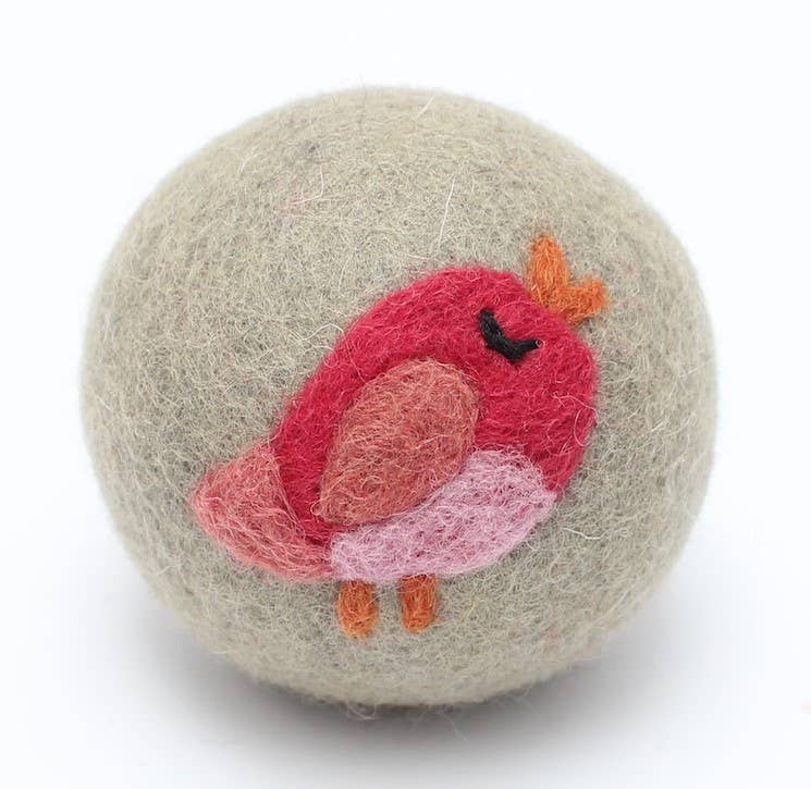 Ethical Global - Birds: Eco Wool Dryer Balls Fair Trade: Chick with Flowers