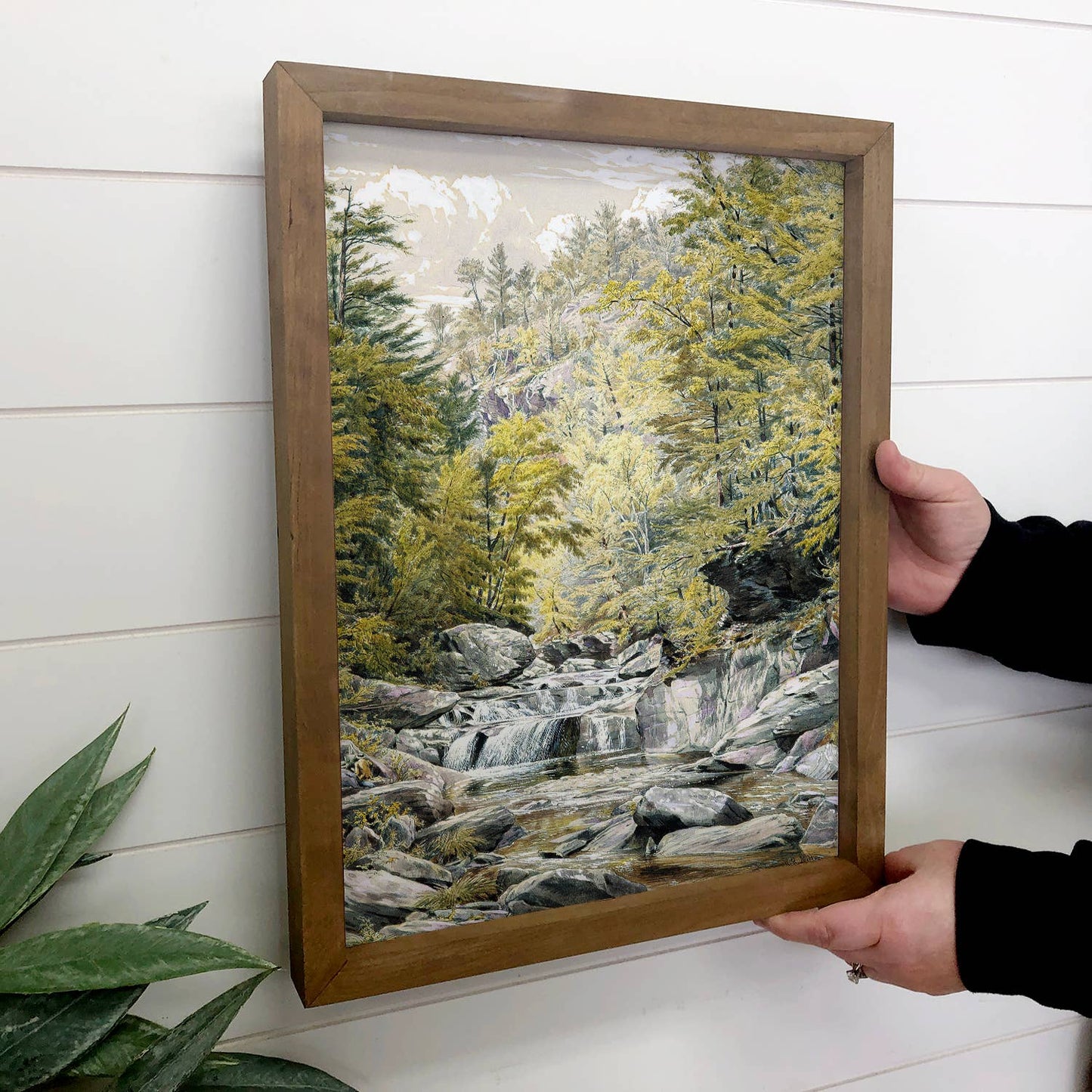 Hangout Home - Kaaterskill New York - Nature Canvas Art - Wood Framed Decor: 24x36" Extra Large Canvas Art with Thick Wood Frame