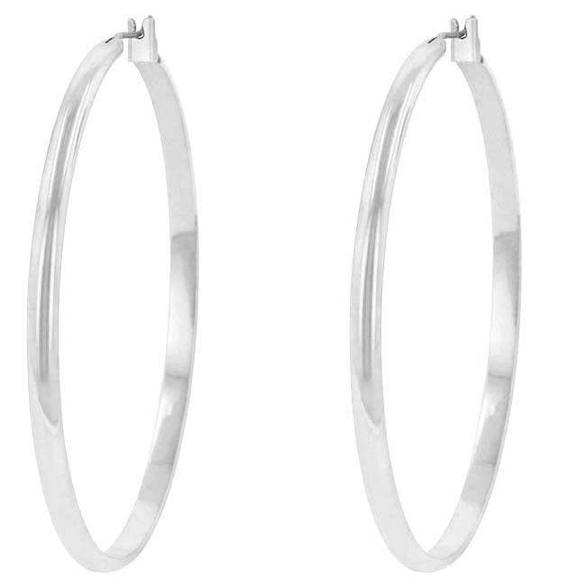 JGoodin - Classic Hoop (rhodium Plated)