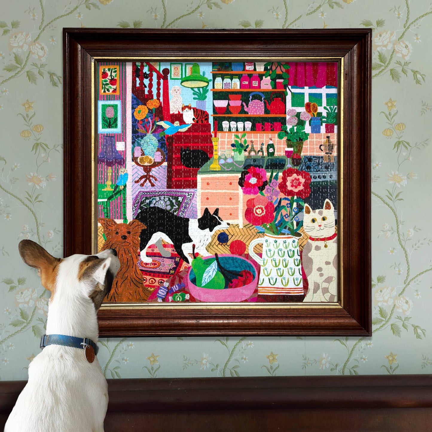 eeBoo - Pets in the Kitchen 1000 Sq Puzzle