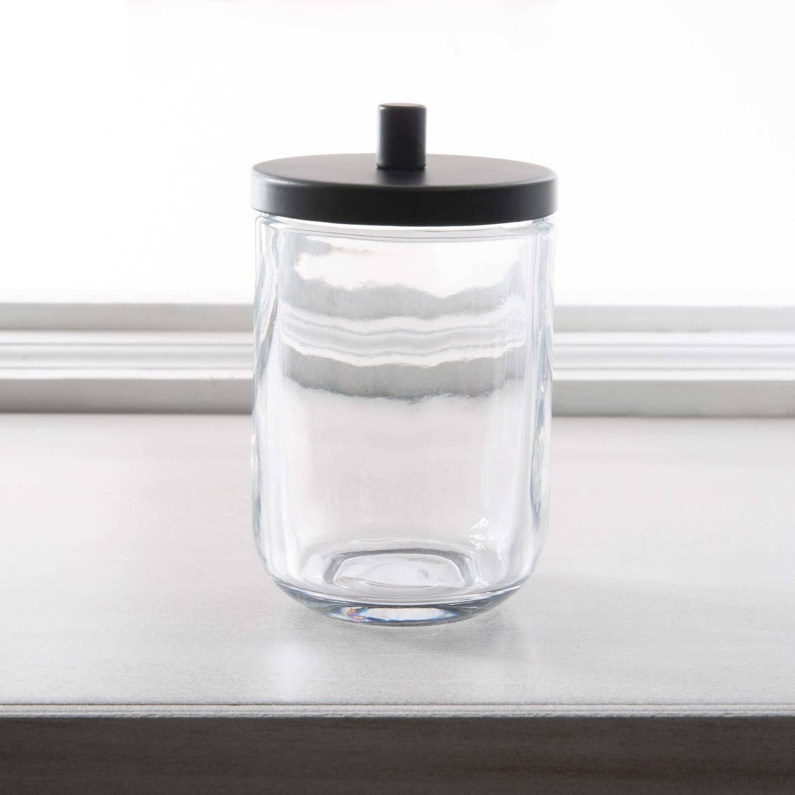 Moda at Home Enterprises, Ltd - Jasper Cotton Jar Glass: Clear W/ Black