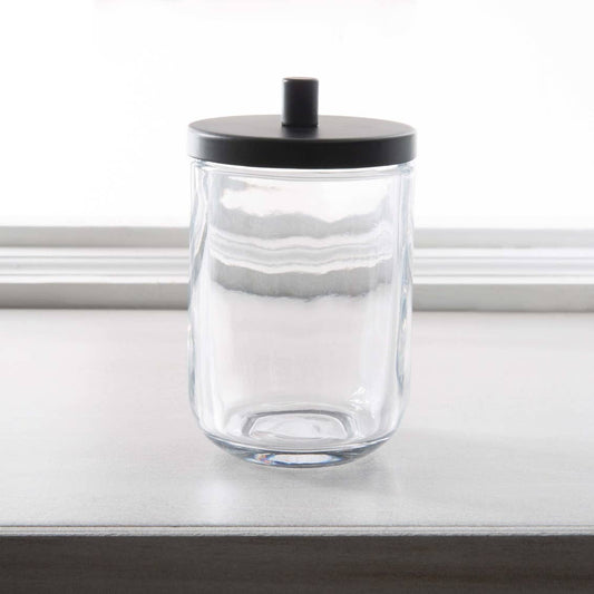 Moda at Home Enterprises, Ltd - Jasper Cotton Jar Glass: Clear W/ Black